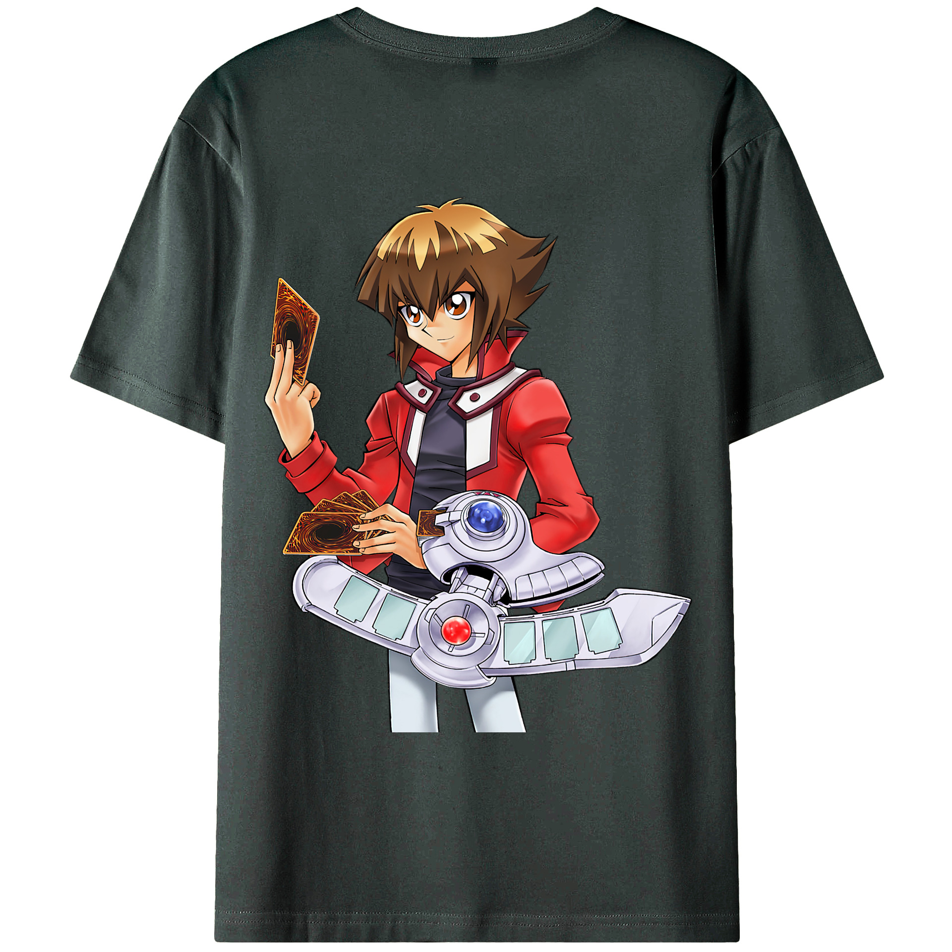 （画像用） 遊☆戯☆王 Yu-Gi-Oh! 綿100％ メンズ半袖Tシャツ（バックプリント） 通気性
